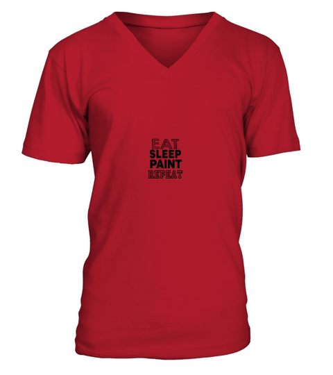 eat sleep paint repeat V-Neck T-shirt