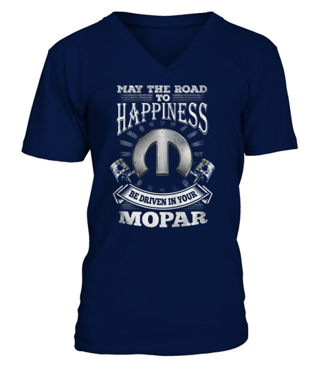 ROAD TO HAPINESS MOPAR V-Neck T-shirt