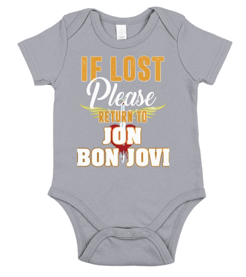 IF LOST PLEASE RETURN TO JON BON JOVI Short Sleeve Baby One-Piece