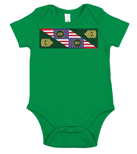 Us Army E 8 First Sergeant E8 1sg Noncommissioned Officer Garden Flag Short Sleeve Baby One-Piece