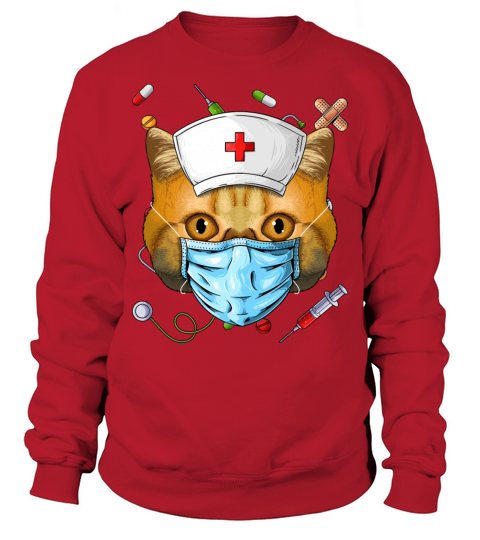 Exotic Shorthair Nurse RN Funny ER Nursing School Sweatshirt Unisex