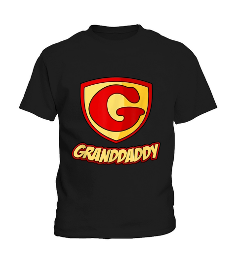 Granddaddy Superhero Boy T Shirt - Fathers Day Gift Tee Kids T-Shirt
