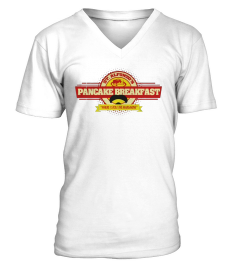 Saint Alphonzos Pancake Breakfast V-Neck T-shirt