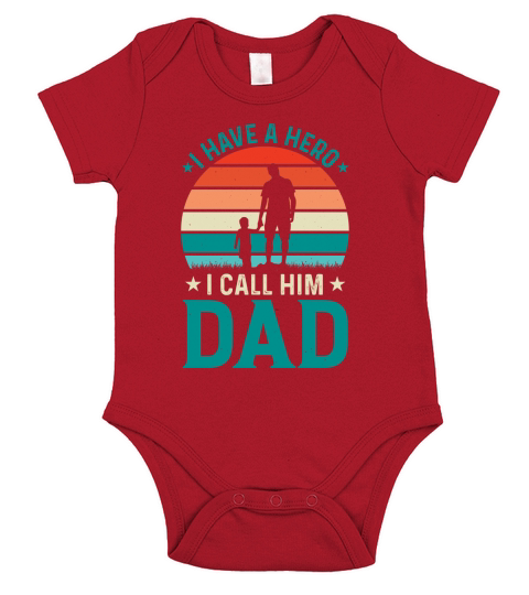 Retro Vintage Fathers Day T Shirt Design Short Sleeve Baby One-Piece