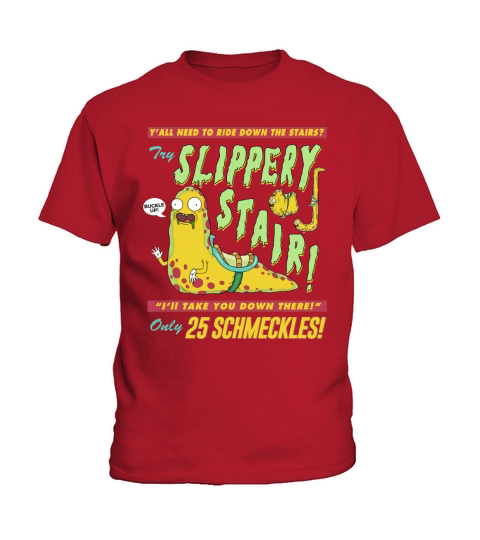 Rick &amp;amp; Morty Slippery Stair Kids T-Shirt