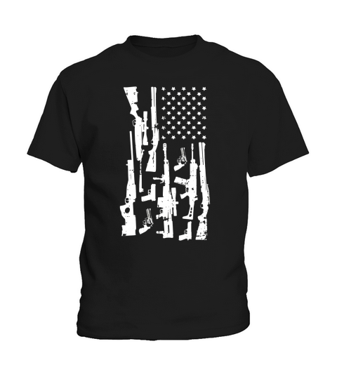 United State of America Flag Guns Kids T-Shirt