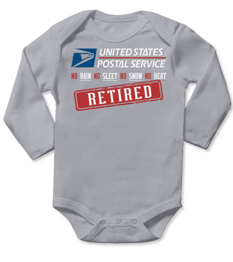United States Postal serbice retired Long Sleeve Baby One-Piece