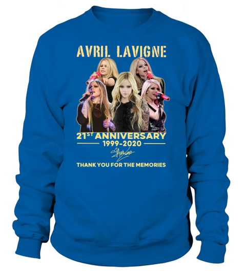 Avril Lavigne 21st Anniversary 1999 2020 Thank You For The Memories Signature Sweatshirt Unisex