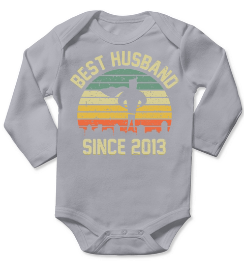 Wedding Anniversary Best Husband SINCE 2013 Long Sleeve Baby One-Piece