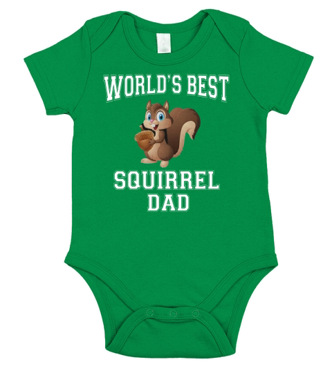 Worlds Best Squirrel Dad T-shirt for Fathers day Gift Shirt Short Sleeve Baby One-Piece