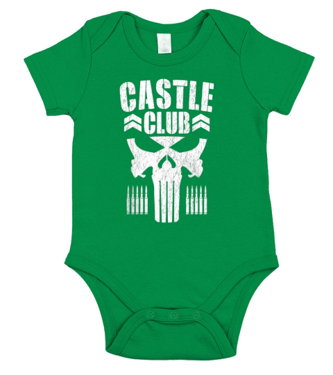 castle club punisher inspired design with wrestlin Short Sleeve Baby One-Piece