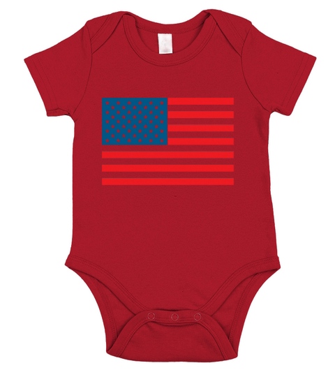 American flag Short Sleeve Baby One-Piece
