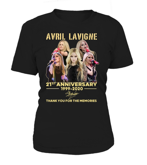 Avril Lavigne 21st Anniversary 1999 2020 Thank You For The Memories Signature Women's T-Shirt
