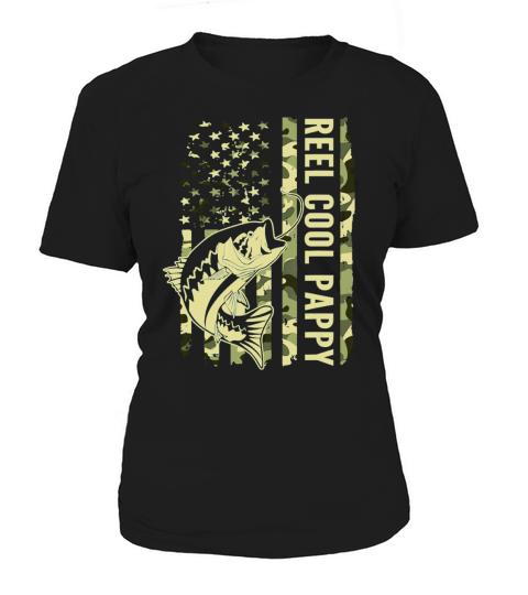 Reel Cool Dad Camouflage American Flag Father Day shirt Women's T-Shirt