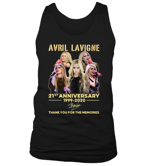 Avril Lavigne 21st Anniversary 1999 2020 Thank You For The Memories Signature Tank Top Unisex