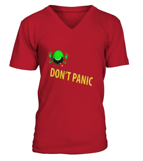 hitchhikers guide to the galaxy movie Don t panic V-Neck T-shirt