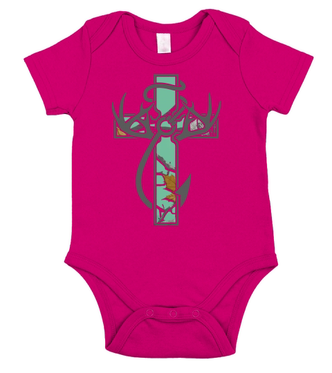 Hunting Faith Fishing Short Sleeve Baby One-Piece