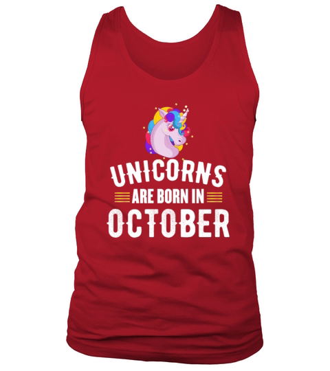 Unicorns Birthday October Lady Gift Tank Top Unisex