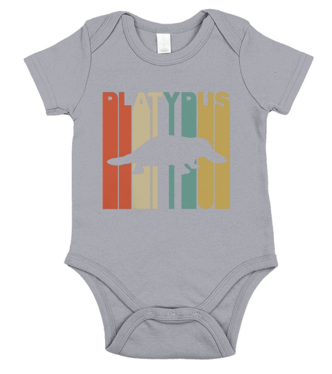 Vintage Style Platypus Silhouette T-Shirt Short Sleeve Baby One-Piece