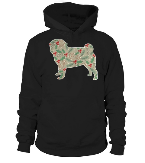 christmas holly pug tshirts Hoodie Unisex