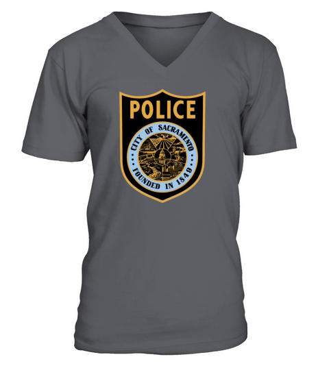 Sacramento California Police Patch V-Neck T-shirt