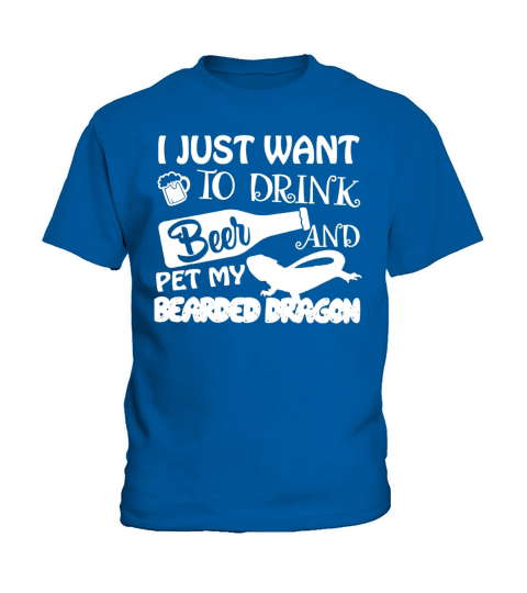 Drink Beer And Pet My Bearded Dragon Shirt T-Shirt Kids T-Shirt