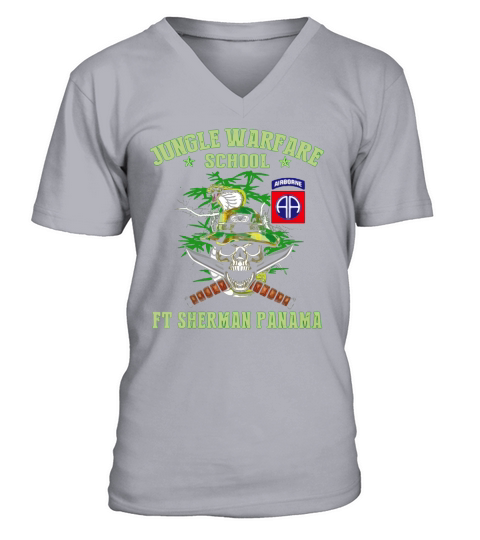 Jungle Warfare school Ft Sherman Panama V-Neck T-shirt