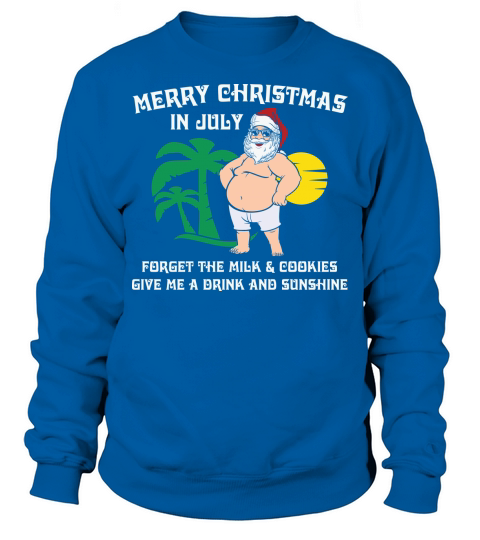 Christmas In July Pool Party Sweatshirt Unisex