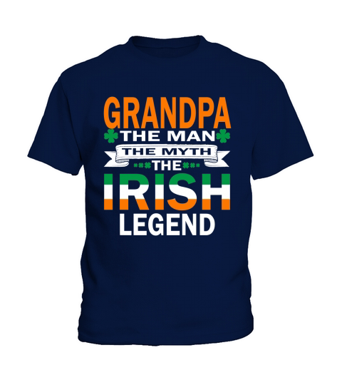 Grandpa The Man The Myth The Irish Legend Kids T-Shirt