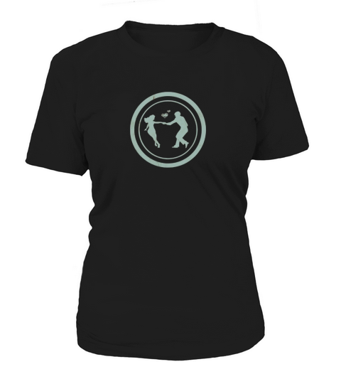 Vintage Swing Dance Silhouette Ballroom Dancing Women's T-Shirt