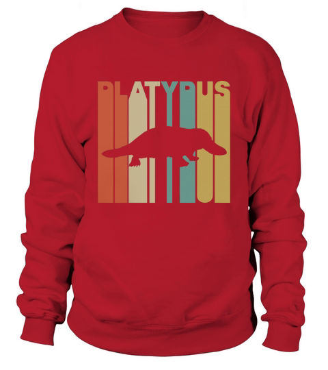 Vintage Style Platypus Silhouette T-Shirt Sweatshirt Unisex
