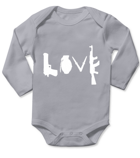 love gun Long Sleeve Baby One-Piece