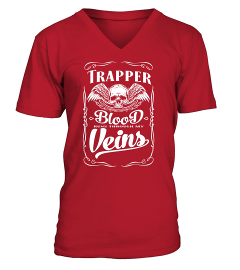 Funny Vintage Tshirt for Trapper V-Neck T-shirt