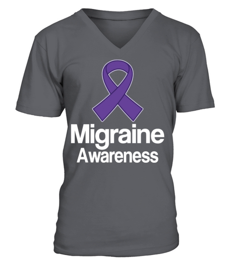Migraine Awareness Month Ribbon V-Neck T-shirt
