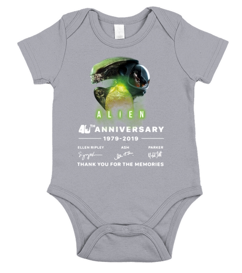 Alien 40th anniversary thank you for the memories signature t-shirt Short Sleeve Baby One-Piece