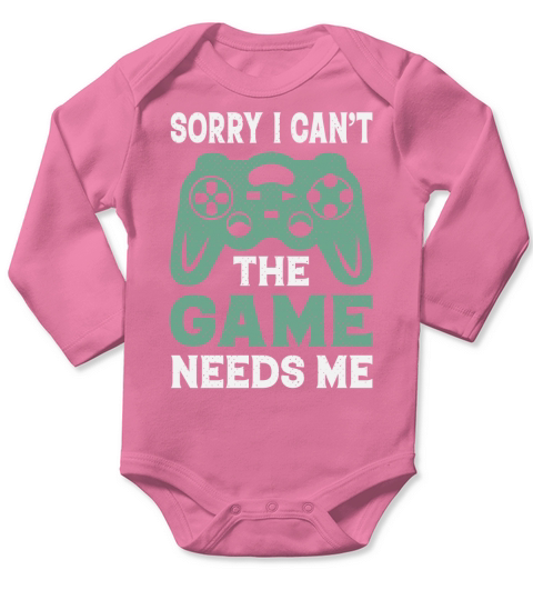 Sorry I cant the game needs me Long Sleeve Baby One-Piece