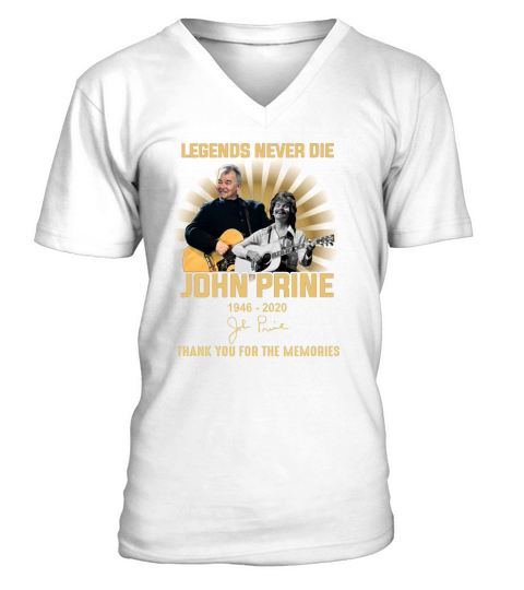 Legends never die John Prine 1946 2020 signature thank you for the memories sweater V-Neck T-shirt