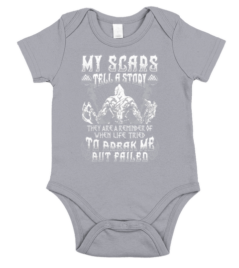 VIKING - MY SCARS TELL A STORY Short Sleeve Baby One-Piece