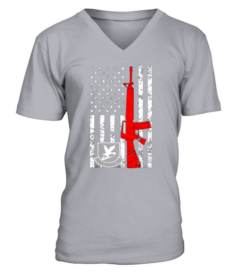 Air Force Security Forces Defensor Fortis flag V-Neck T-shirt