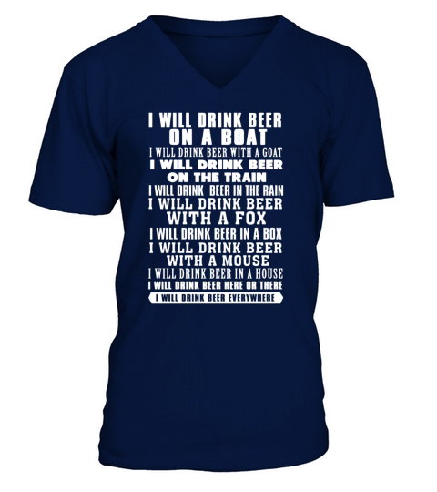 I Will Drink Beer On A Boat - Drink Beer Everywhere T-Shirt Black Youth B079M2YZLS 1 V-Neck T-shirt