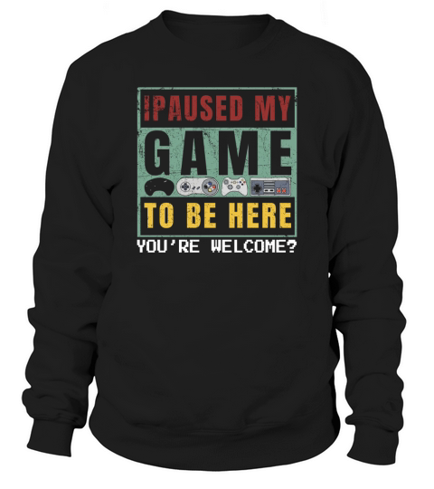 I paused my game to be here youre welcome vintage t-shirt Sweatshirt Unisex