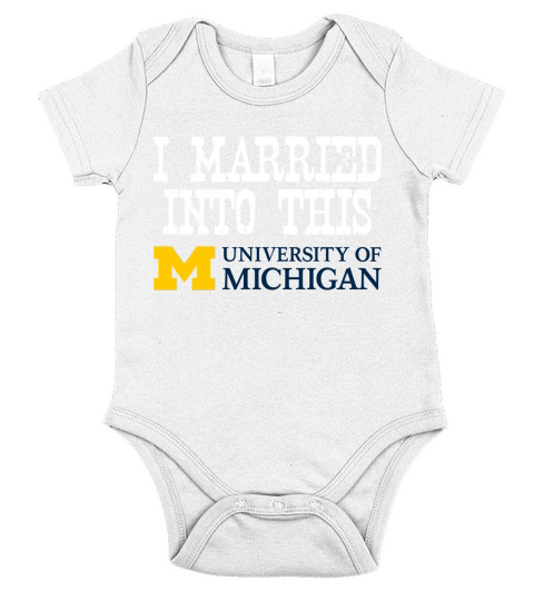 University of Michigan Ann Arbor University Married Into I Married Into This Short Sleeve Baby One-Piece