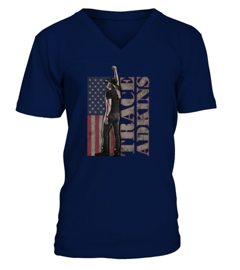Trace Adkins American Flag V-Neck T-shirt