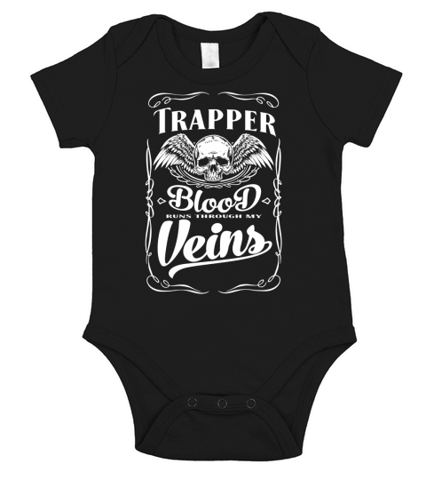 Funny Vintage Tshirt for Trapper Short Sleeve Baby One-Piece