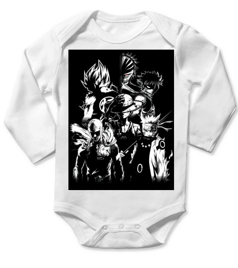 Anime Legends Heroes Jigsaw Puzzle Long Sleeve Baby One-Piece