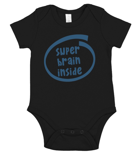 super brain inside (1846C) Short Sleeve Baby One-Piece