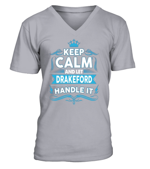 Keep calm DRAKEFORD, DRAKEFORD tshirt V-Neck T-shirt