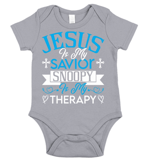 Jesus Is My Savior Snoopy 2 Short Sleeve Baby One-Piece