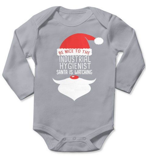 INDUSTRIAL HYGIENIST Santa Watching Long Sleeve Baby One-Piece