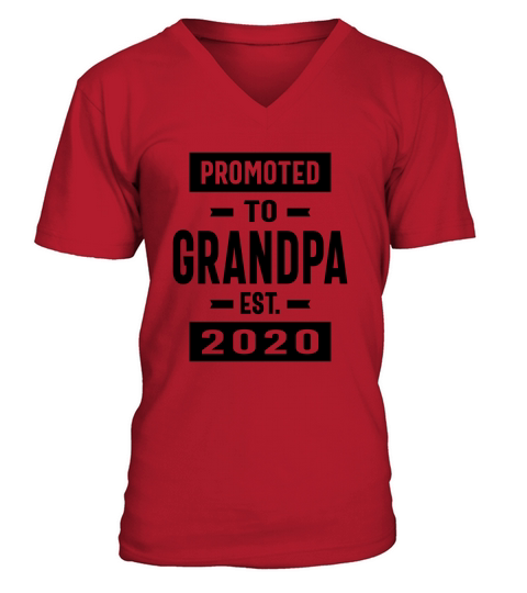 Promoted To Grandpa Est. 2020 Grandpa V-Neck T-shirt